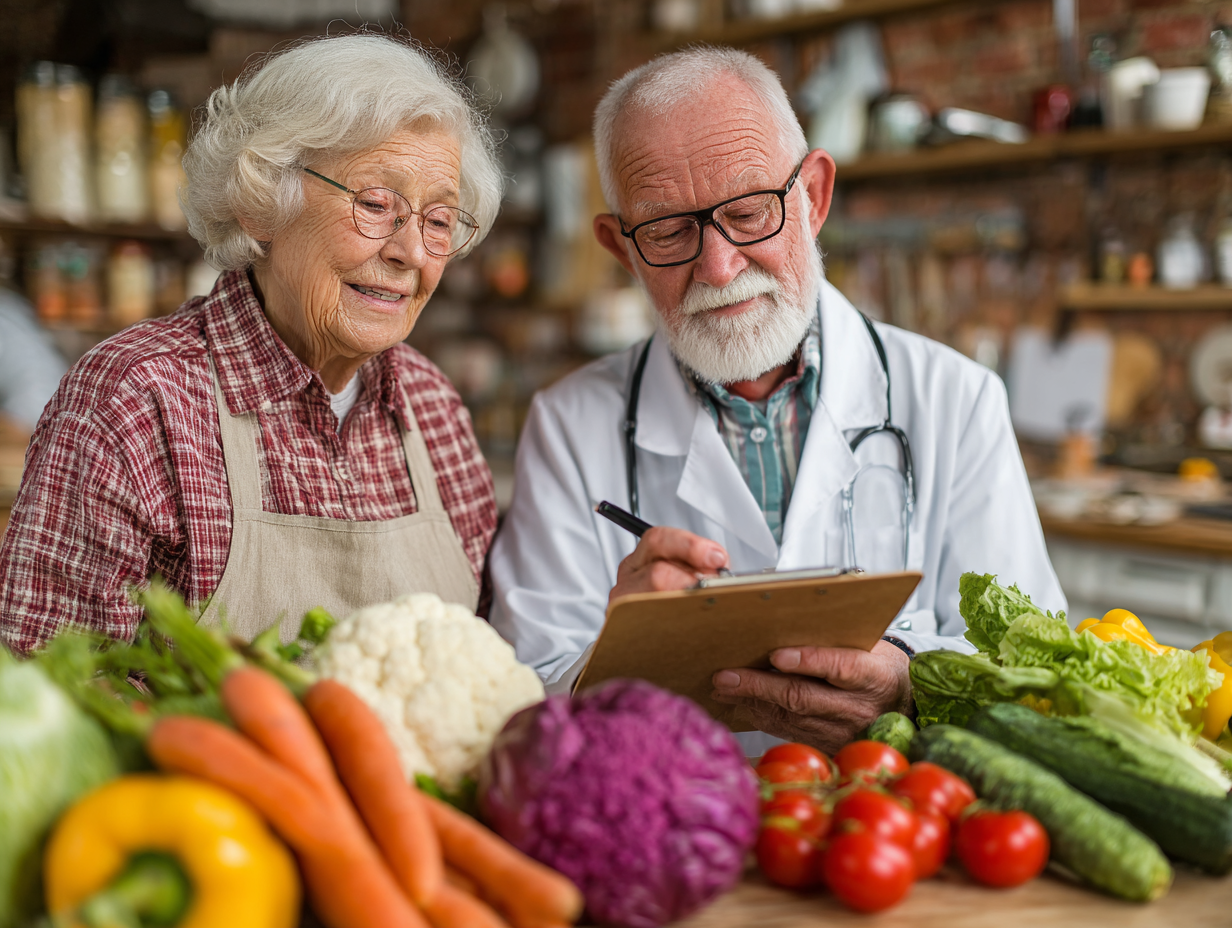 Seniorzy korzystający z technologii zdrowotnych